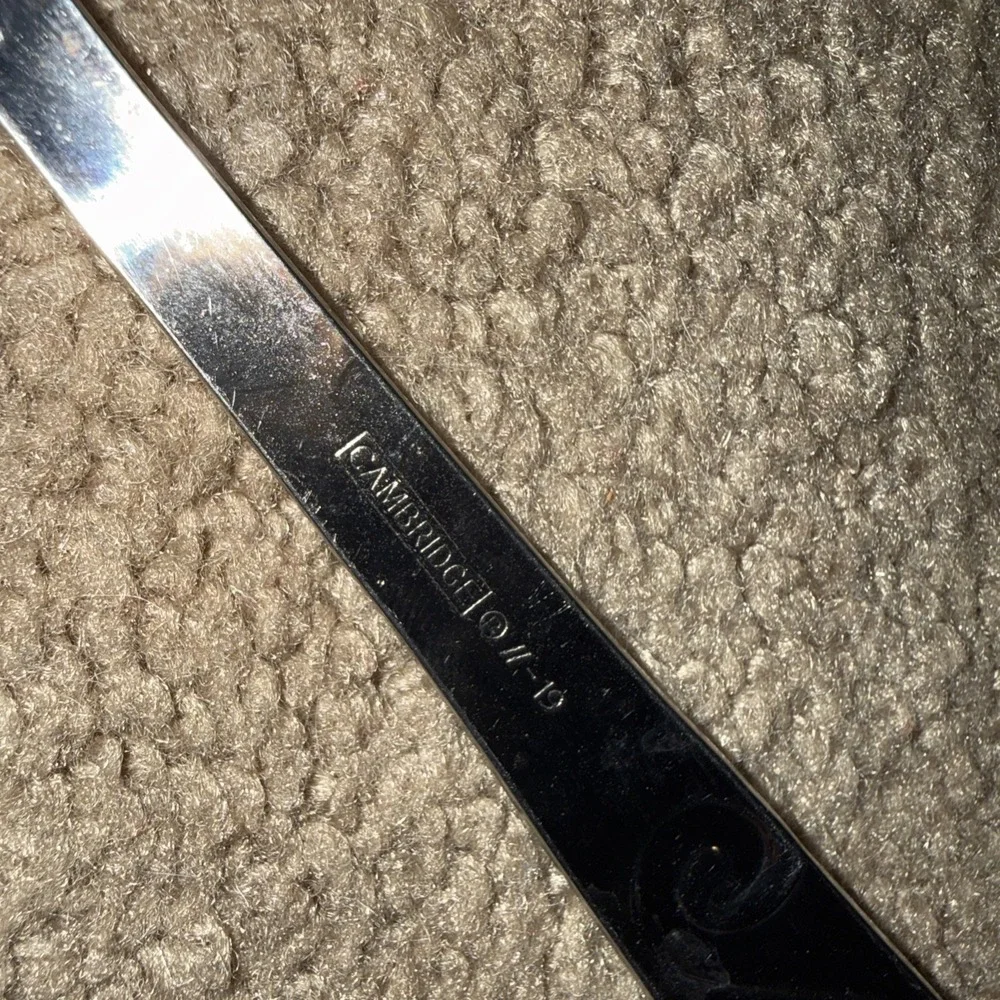 Cambridge Stainless Sand Script Forks, two dinner one dessert
